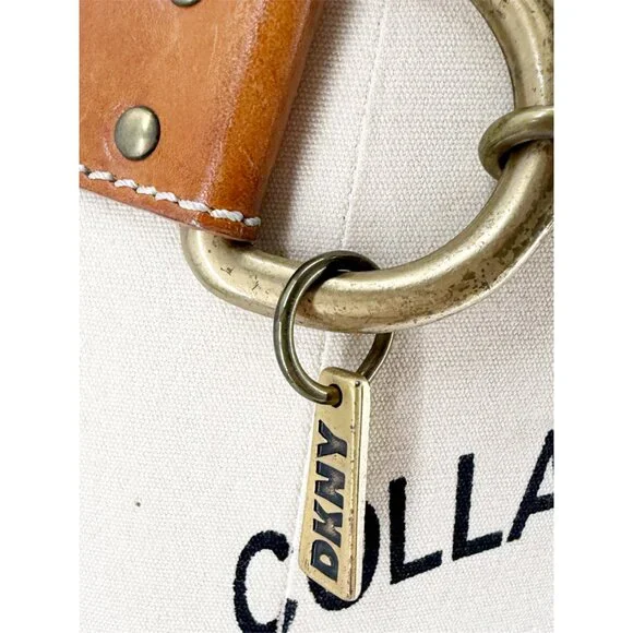 DKNY Cognac Italian Leather Belt w/ Gold-tone Hook Loop M DKNY Cognac Italian Leather Belt w/ Gold-tone Hook Loop M main image 3